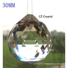 30MM Colgante claro de la bola de cristal, granos de la bola cristalina